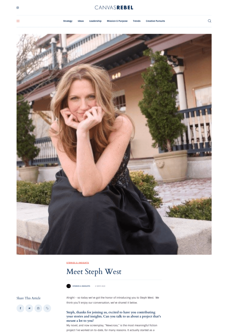 Canvas Rebel catches up with Steph West